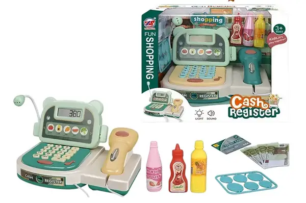Касовий апарат 1111-109 з набором, на батарейках, музика, світло, кор.26.5x16.5x22 см купити