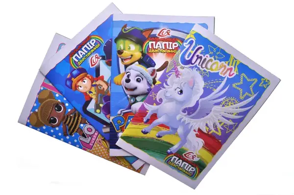 ПАПІР КОЛЬОРОВИЙ POLLY А4 14 аркушів Двосторонній купити