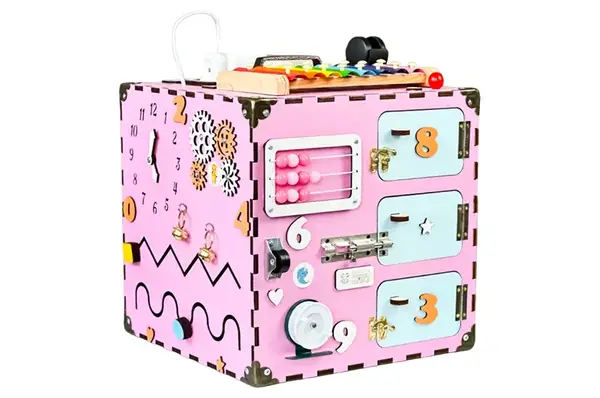 Бізікуб з роботом Рожевий 30х30 см купити недорого в Україні, фото 3