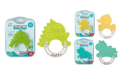 Брязкальце SL84801-53/4/5 прорізувач силікон тваринки 3 види, планшет 19*2*14 см купити