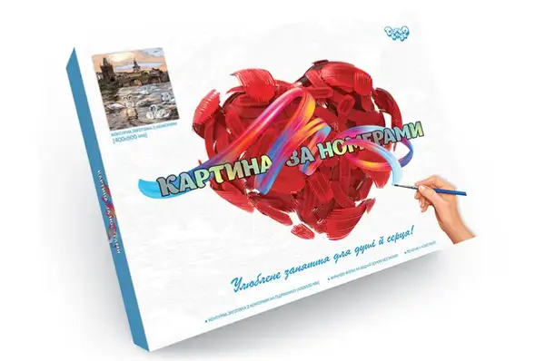 Набір для розпису по номерах 40x50 см KpN-01-01U.02U...10U "PAINTING BY NUMBERS" в коробці DANKO купити недорого в Україні, фото 6