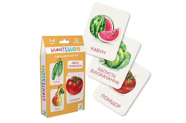 Навчальна гра 301232 "Монтесорі. Овочі та фрукти" DoDo купити недорого в Україні, фото 5