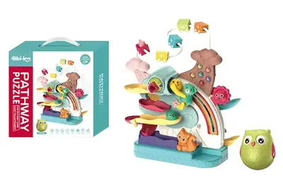 Іграшка музична з розвитком, дерево 688-34 музика, світло, брязкальця в коробці 31,5*12,5*32см купити