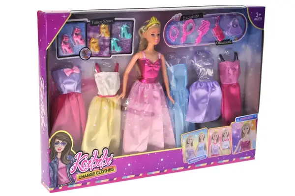 Лялька WG279 з гардеробом, в коробці р.45x5x32 см YG Toys купити