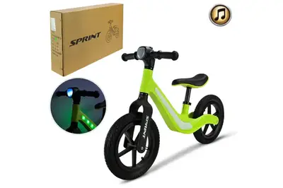 Велобіг BB2615 рама з нейлонового скловолокна, надувні колеса, світло, звук, зелений у коробці 75x14x45 см купити