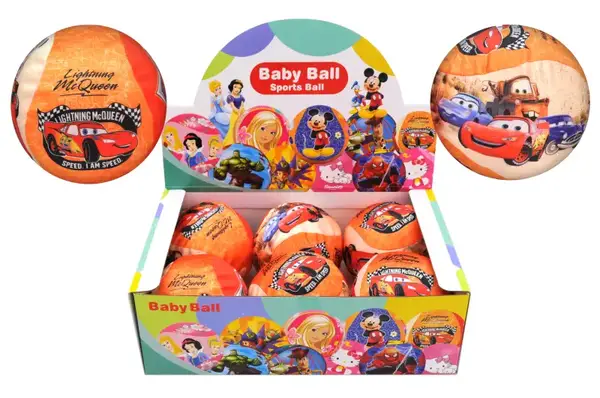 М'яч резиновий, обтянутий тканиною за мотивами мультфільму в коробці 6 шт., V05011 р.13*13*13 см купити