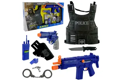 Набір поліцейського 34270 жилет,годинник,рація,зброя,в коробці р.66x38x6 см купити