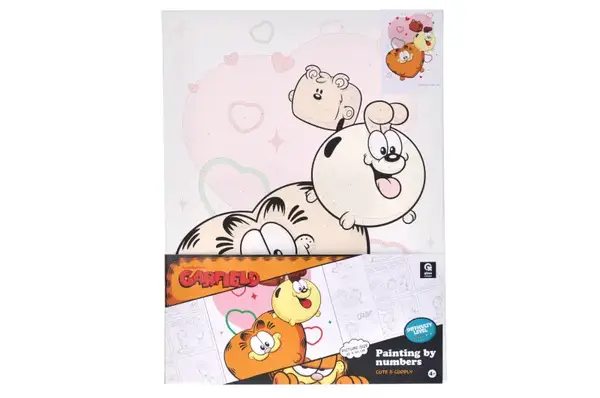 Набір для розпису по номерах 30х40 см QB914-005 "Гарфілд: Милі та пухнасті" qbee купити недорого в Україні, фото 2