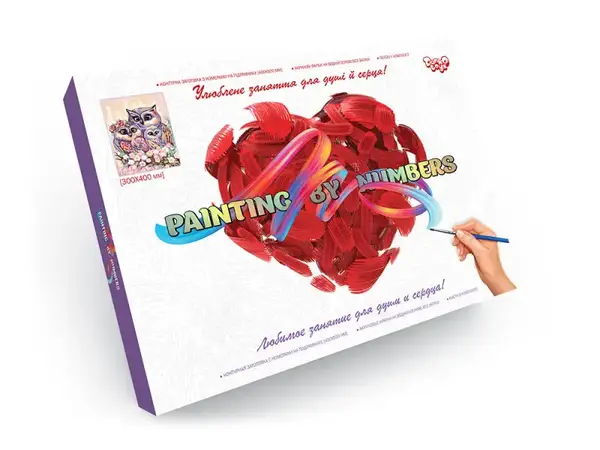 Набір для розпису по номерах 30x40 см KpN-03-01,02,03,04...10 "PAINTING BY NUMBERS" в коробці DANKO купити недорого в Україні, фото 9