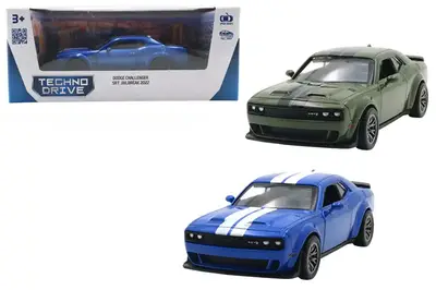 Автомодель 250949 DODGE CHALLENGER SRT JAILBREAK 2022 (синій, зелений) купити
