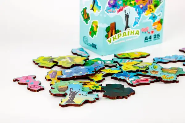 Пазл Мапа України на магніті PuzA4-22926 PuzzleOk купити недорого в Україні, фото 3
