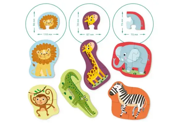 Пазл 2-3-4 елементи "Дикі тварини" 300153 DoDo купити недорого в Україні, фото 5