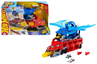 Транспортер-трансформер JBM72 «Два дракони» Hot Wheels купити