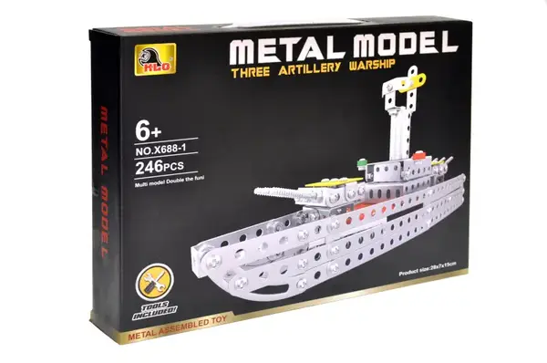 Конструктор металевий "Корабель" 246дет X688-1 р.35*26*5,5см купити