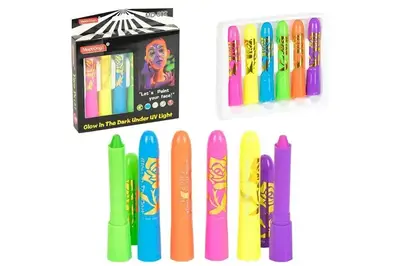 Аквагрим MUF838 яскраві люмінісцентні кольори короб. 15*16*2 купити