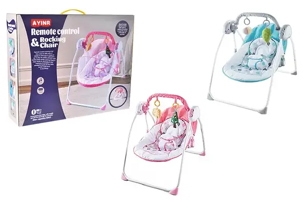 Дитячий шезлонг-гойдалка 888-15A/15B 0-18кг на р.к.музика, 2 кол.кор.58x14.7x47см купити