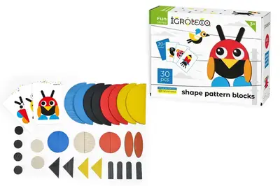 Розвиваюча дерев'яна гра "Фігурна мозаїка" 30 дет. 900071 IGROTECO купити