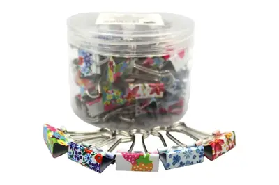 Біндер "Квіти" 25мм 5387-25 PVC, Банка 48шт (ціна за 1шт) купити