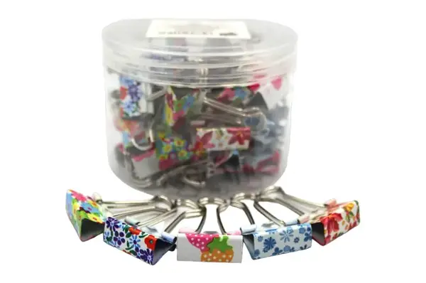 Біндер "Квіти" 25мм 5387-25 PVC, Банка 48шт (ціна за 1шт) купити