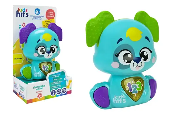 Музична розвиваюча іграшка KH19/002 "Цуценя" звук, світло, 2 кольори, в коробці р.13х8х23см KidsHits купити