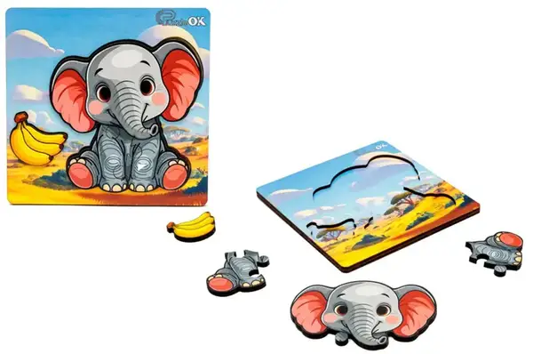 Сортер А6 "Веселе слоненя" Puz-88752 дерев'яний PuzzleOk купити