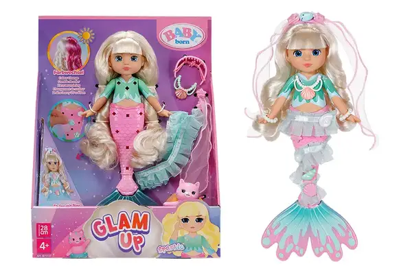 Лялька 871737 BABY BORN серії "Glam Up" – РУСАЛОНЬКА СПАРКЛ (28 см, з аксес.) купити
