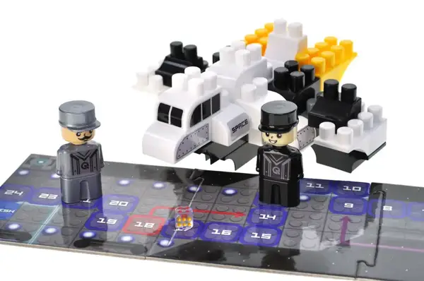 Конструктор блочний QB300-105 "Block&Steps: Зоряний Корабель" + ходилка і меморі гра 3в1, 40дет. qbee купити недорого в Україні, фото 4