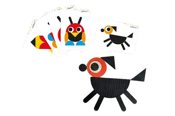 Розвиваюча дерев'яна гра "Фігурна мозаїка" 30 дет. 900071 IGROTECO купити недорого в Україні, фото 4