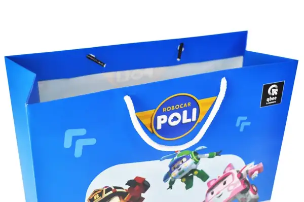 Пакет паперовий M QB004-108 "Робокар Полі" р.27x33x11 см qbee купити недорого в Україні, фото 2