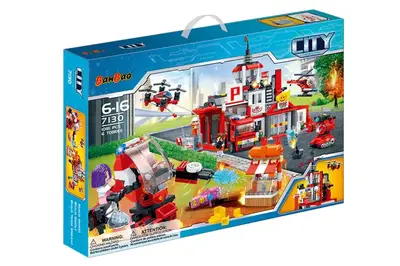 Конструктор 7130 "БанБао Місто" 1081 елементів Команда пожежників Banbao купити