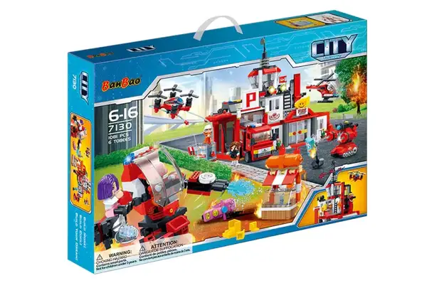 Конструктор 7130 "БанБао Місто" 1081 елементів Команда пожежників Banbao купити