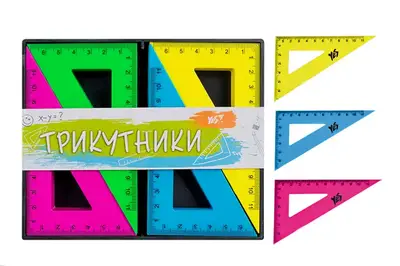 Трикутник 370305 прямокутний, флуоресцентний, 11 см Yes купити