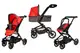 Візок для ляльки 3в1 CARRELLO MAGIA 9636 RED з сумкою металева, коробка 59,5*18,5*37,5 см купити недорого в Україні, фото 31515