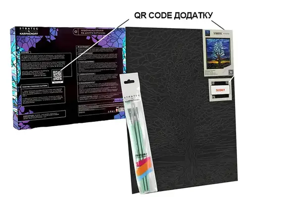 Проективна картина за номерами "Дерево змін" Strateg & Karpachoff 40х40 см Сюжет №3 купити недорого в Україні, фото 3