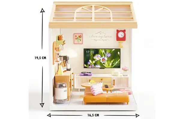 Конструктор-румбокс 8006 MINI HOUSE серії "Інтер'єр" – ВІТАЛЬНЯ (світло) купити недорого в Україні, фото 2