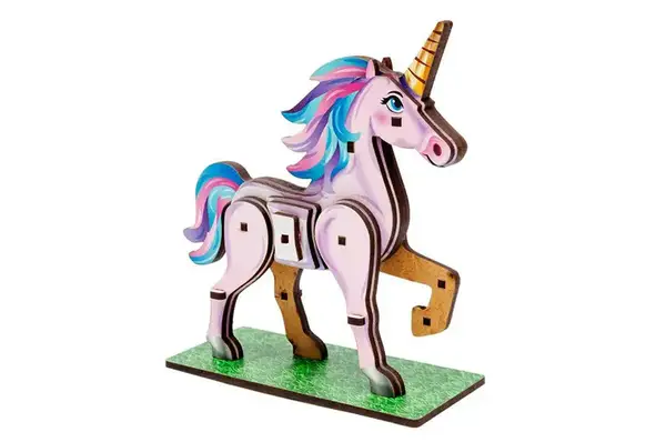 Конструктор 3D Puz-00970, дерев'яний"Turbo Unicorn" PuzzleOk купити недорого в Україні, фото 3