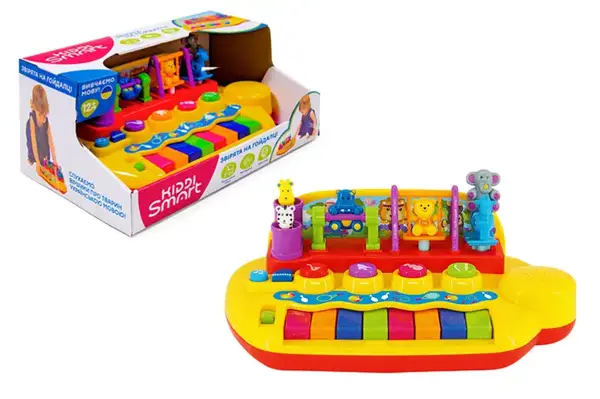 Піаніно ЗВІРЯТА НА ГОЙДАЛЦІ 063412 KIDDI SMART (українська мова) купити недорого в Україні, фото 2