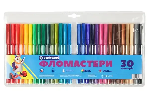 ФЛОМАСТЕРИ 7790/30 30 кольорів Centropen купити