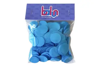 Конфеті голубе (кружечки) 100 грам купити