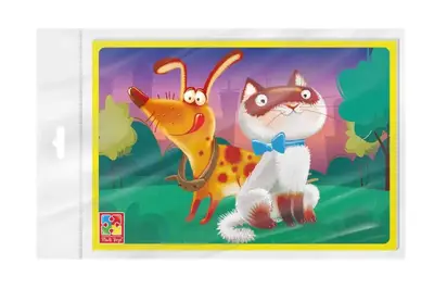 Пазли фомові "Котик та песик" VT1104-20 VladiToys купити