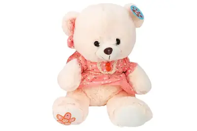 Ведмедик 2766/33 в платті молочний р.33 см купити