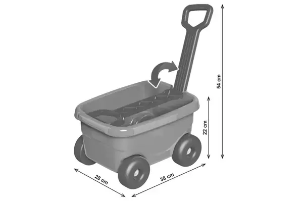 Візок 1409 каталка з пісочним набором ТЕХНОК купити недорого в Україні, фото 2