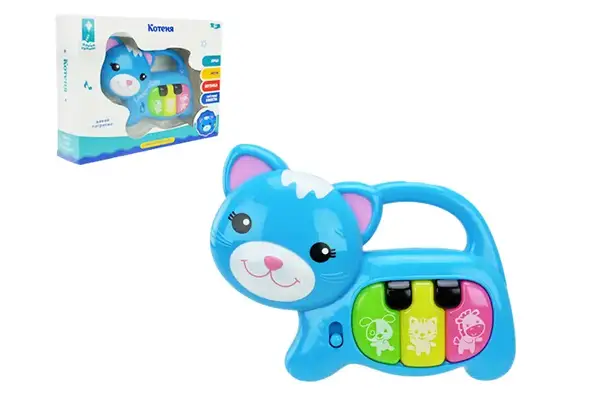 Піаніно музичне PL-724-29 Котеня, батарейка, українська мова, звуки,пісні, р-р 15*11см, у короб.19.3x4.2x15 см купити