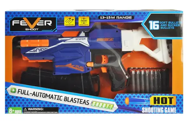 Бластер на поролонових патронах, на батарейках, в коробці 9900-3 р.48*8*28,5см купити