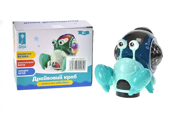 Краб музичний PL-724-21 українська мова, музика, пісня, у коробці10,9*9,1*13,5см купити