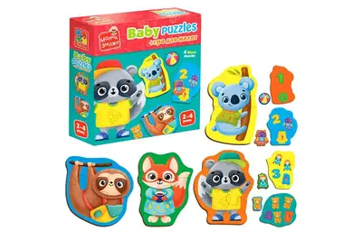 Розвиваюча гра з пазлами "Тварини" VT1722-27 VladiToys купити