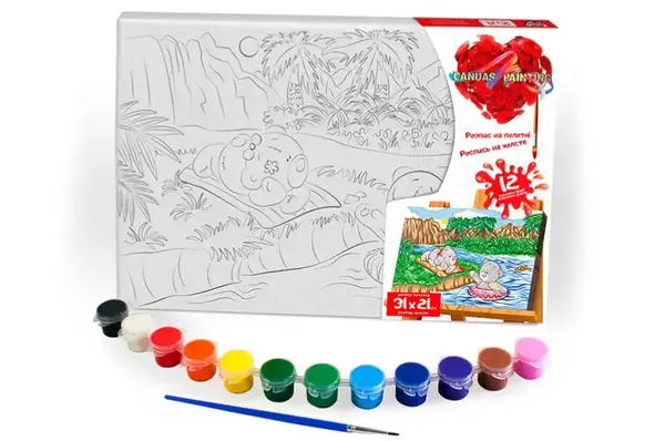 Набір для розпису на полотні 21x31 см PX-06-01,02,03,04,05...10 "Canvas Painting" DANKO купити недорого в Україні, фото 9
