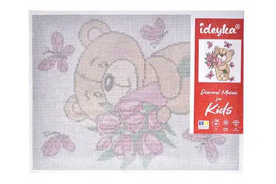 Набір з алмазною мозаїкою для дітей "Чарівний ведмедик" 30х40см IDEYKA купити