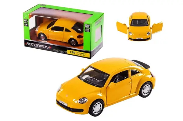 Машина металева "Автопром" 4349 1:38 Volkswagen The Beetle, відкриваються двері, коробка 14,5*6,5 купити
