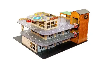 Дерев'яний Арт-19438 "Паркінг №2" 194 дет., розмір паркінгу 64.5х81х38 см, розмір упаковки 46.5х30.5х15 см PuzzleOk купити